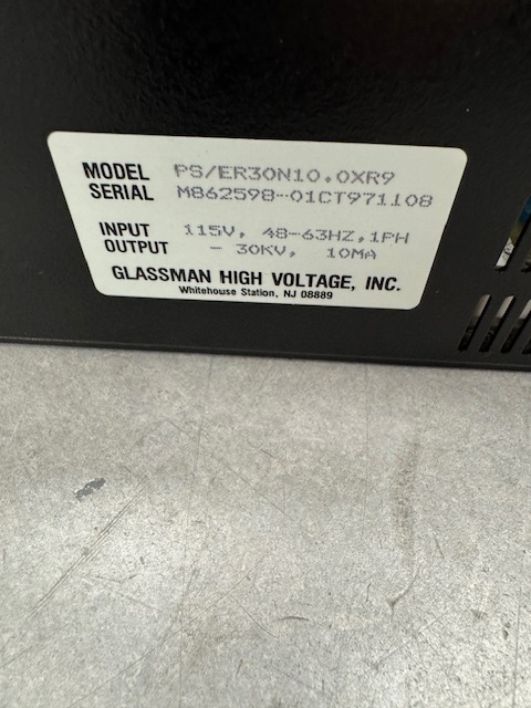 Varian Kestrel 650/750 Glassman High Voltage Model PS/ER30N10.0XR9 -30kV H.E.Lens PSU
