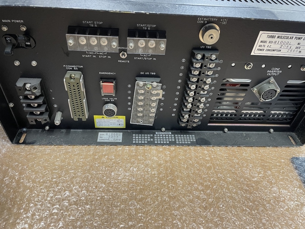 SEIKO SEIKI TURBO MOLECULAR PUMP CTRL UNIT STP-H1000L SCU-H1000C