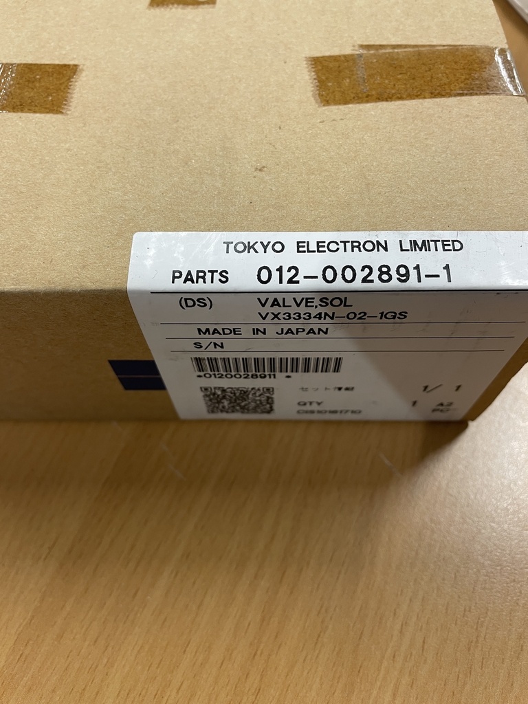 TEL TOKYO ELECTRON DS 012-002891-1 VALVE,SOL VX334N-02-1GS