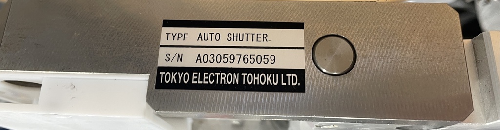 TEL Tokyo Electron Auto Shutter, 200mm, Alpha 8 diffusion furnace