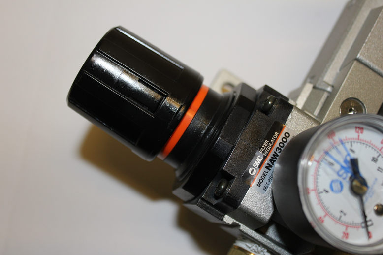 FILTER REGULATOR SET PRESS 2-120 PSI, USED