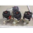 VALVE DIAPHRAGM, MANUALLY OPERATED, 2x DN15 15D2071520 (10361) WITH 2x DN 25 25D20705E0 (10362), LOT OF 4