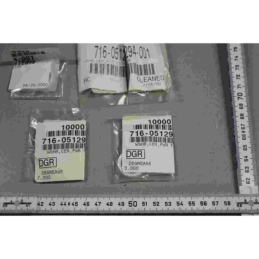 LAM 716-051294-001 WASHER CERAMIC POWER FEEDTRHOUGH, LOT OF 5