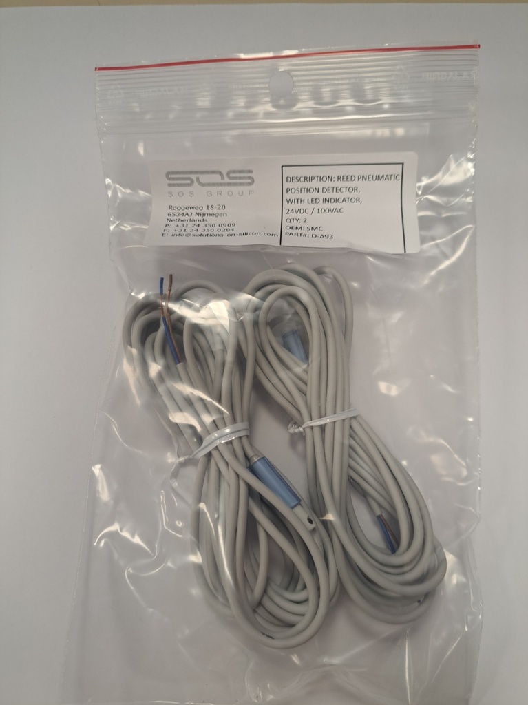 REED PNEUMATIC POSITION DETECTOR WITH LED INDICATOR, 24VDC/100VAC, Lot of 2