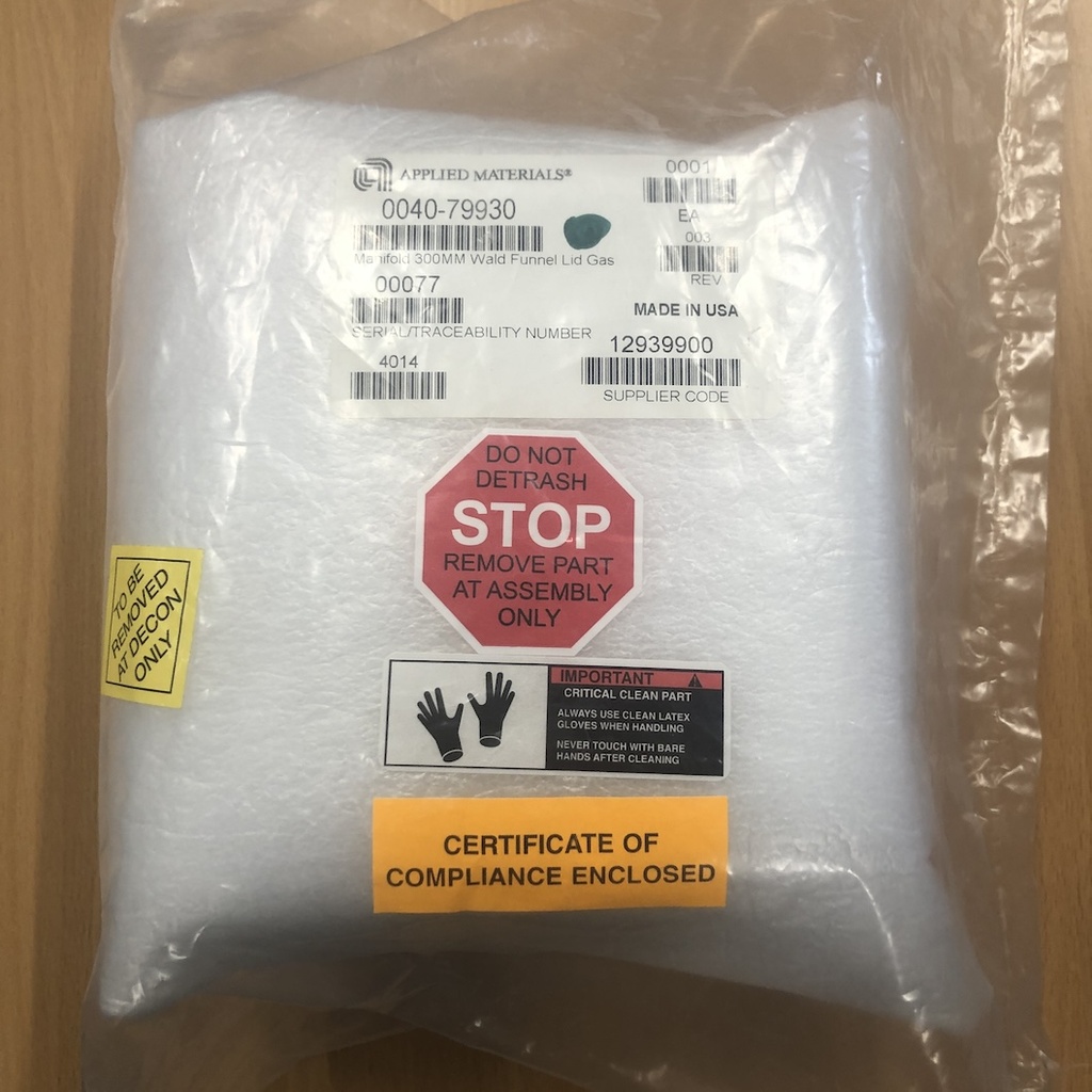 Manifold 300mm Wald Funnel Lid Gas, Rev.003