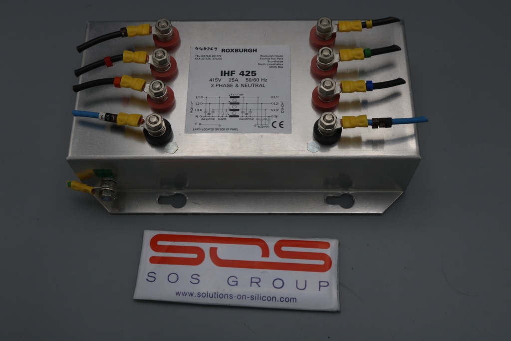 Roxburgh IHF 425 Line Filter 415V 25A 3 Phase & Neutral