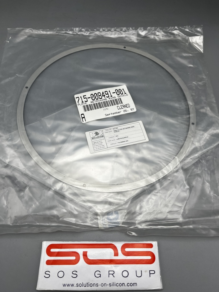 LAM Research 715-008491-001 Ring Plate Retaining Ring Shield