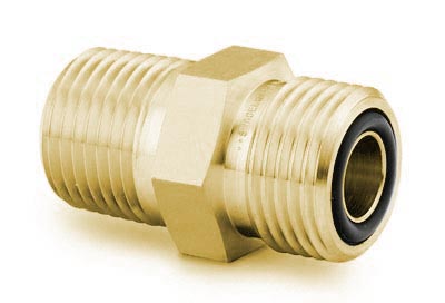 BRASS VCO O-RING FACE SEAL FITTING, MALE NPT CONNECTOR, 1/4 IN. VCO FITTING X 1/4 IN. MNPT