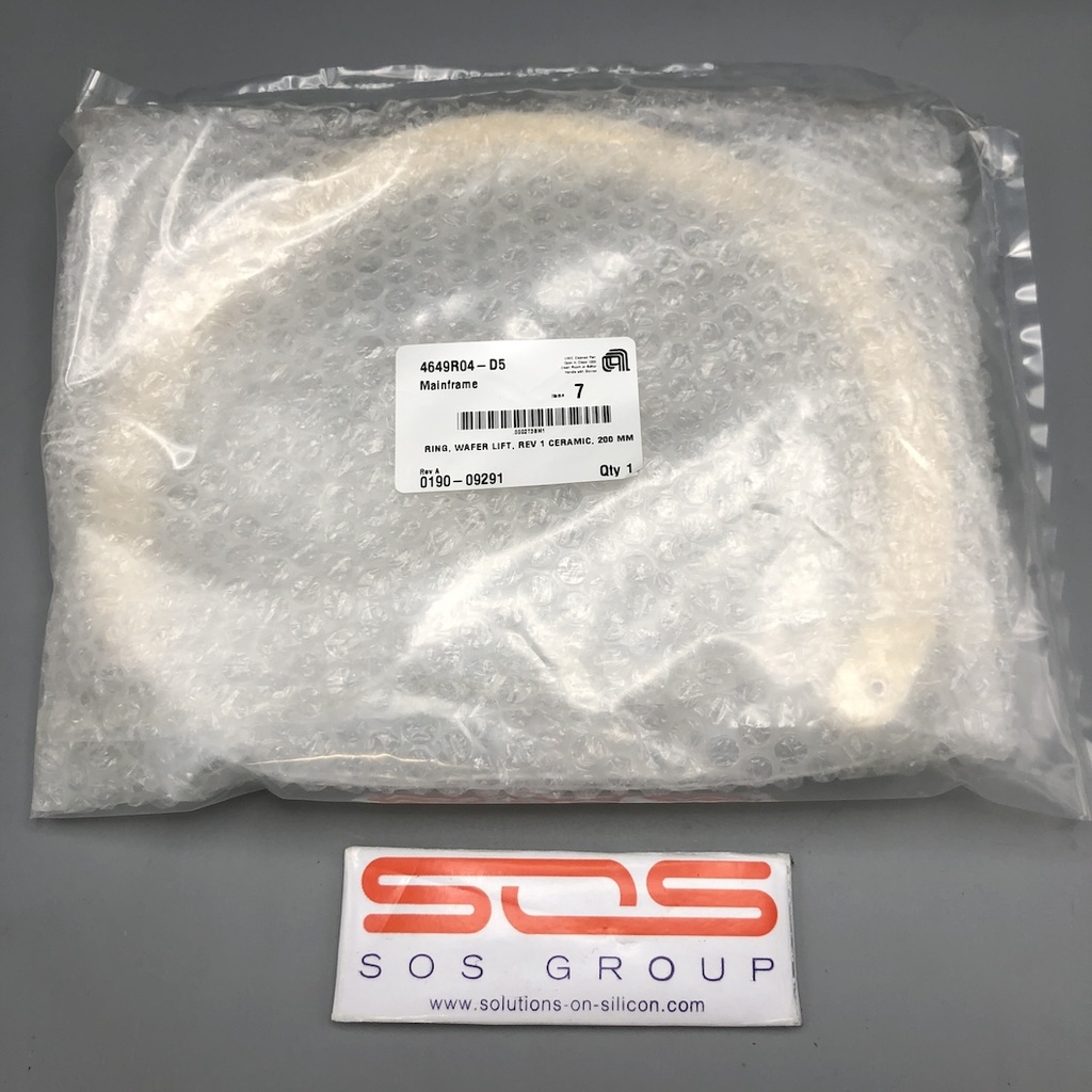 AMAT 0190-09291  Ring, Wafer Lift, Rev 1 Ceramic, 200 mm, Rev A