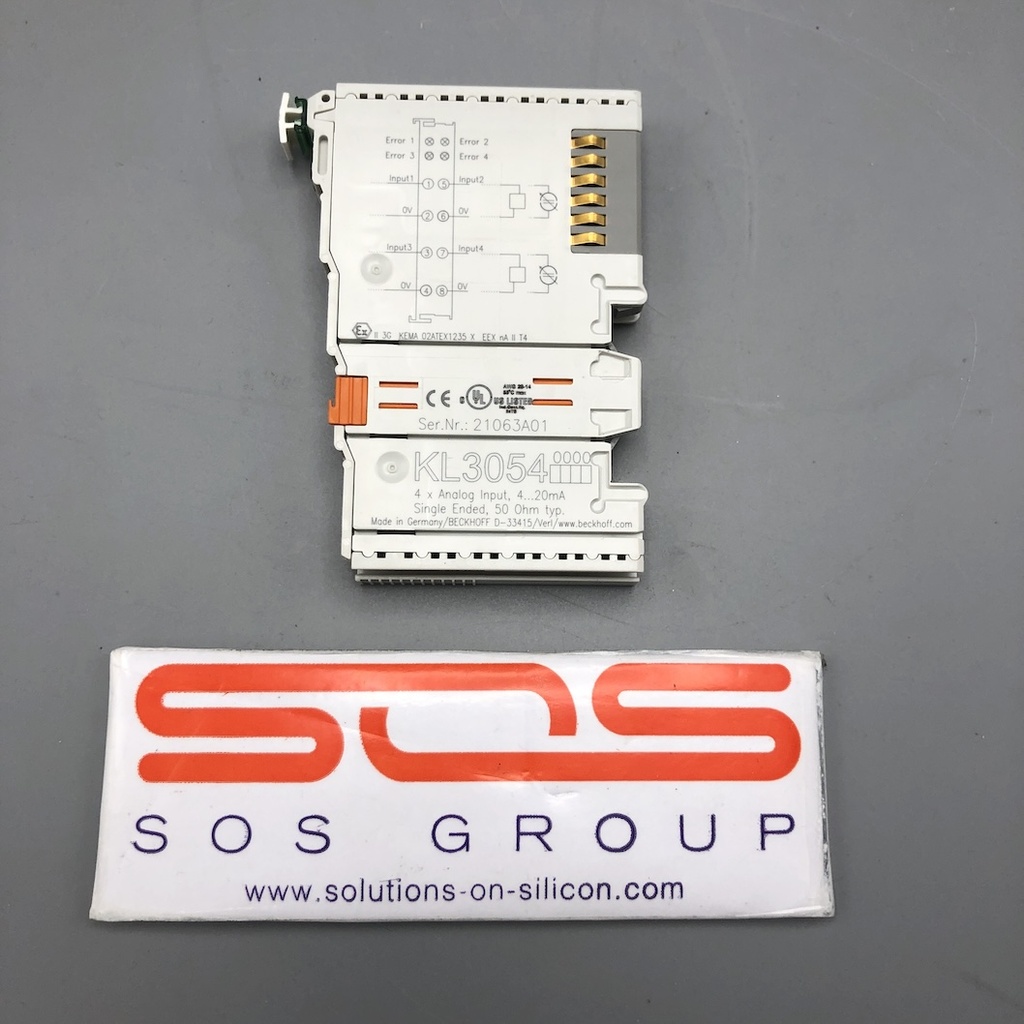 Beckhoff KL3054 4x Analog Input, 4…20mA, Single Ended, 50 Ohm Type