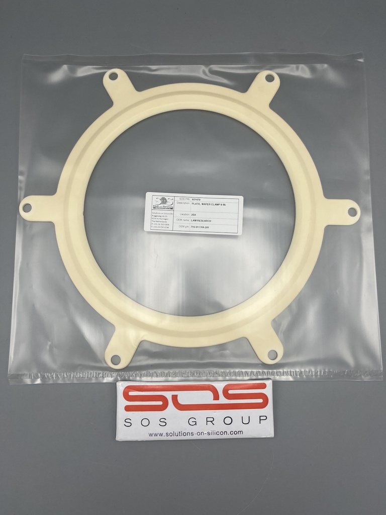 LAM 716-011764-281, PLATE, WAFER CLAMP 8"