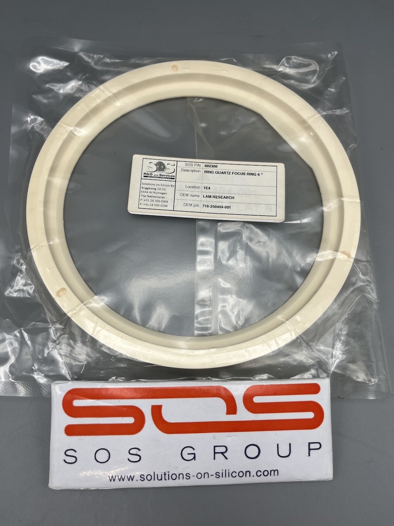 716-250404-001 LAM FOCUS RING QUARTZ 6"