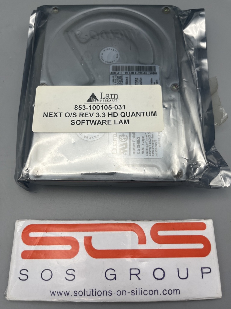 LAM RESEARCH 853-100105-031 HARD DISK NEXT O/S REV 3.3 HD QUANTUM SOFTWARE
