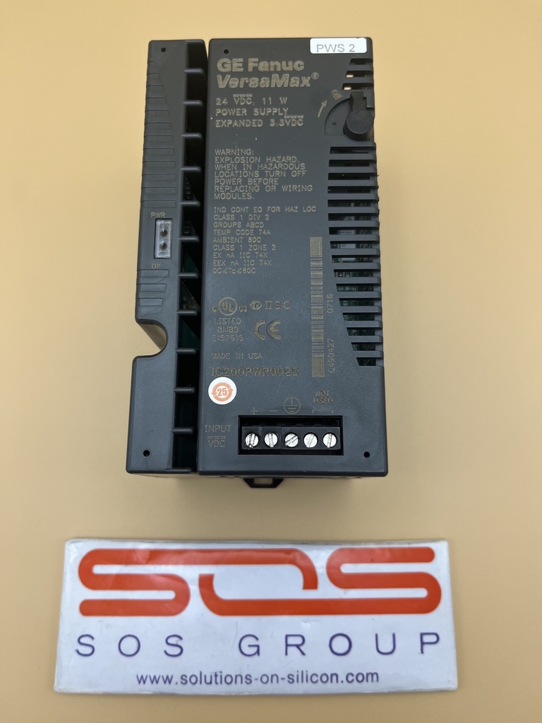 GE Fanuc IC200PWR002D VersaMax Power Supply 24VDC 11W