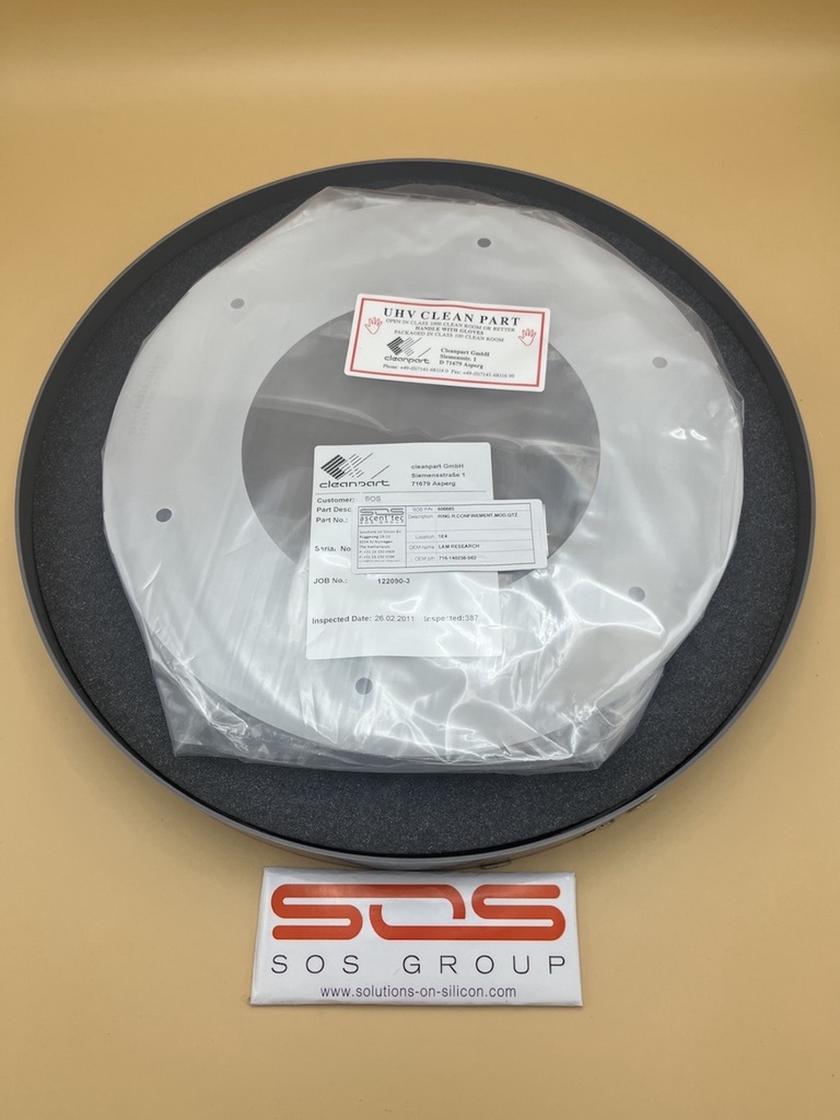 Lam Research 716-140236-062 Ring, Confinement Quartz