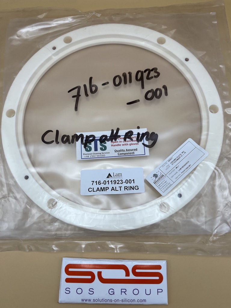 LAM Research 716-011923-001, Cleaned Plate, Wafer Clamp Attachment, Ceramic