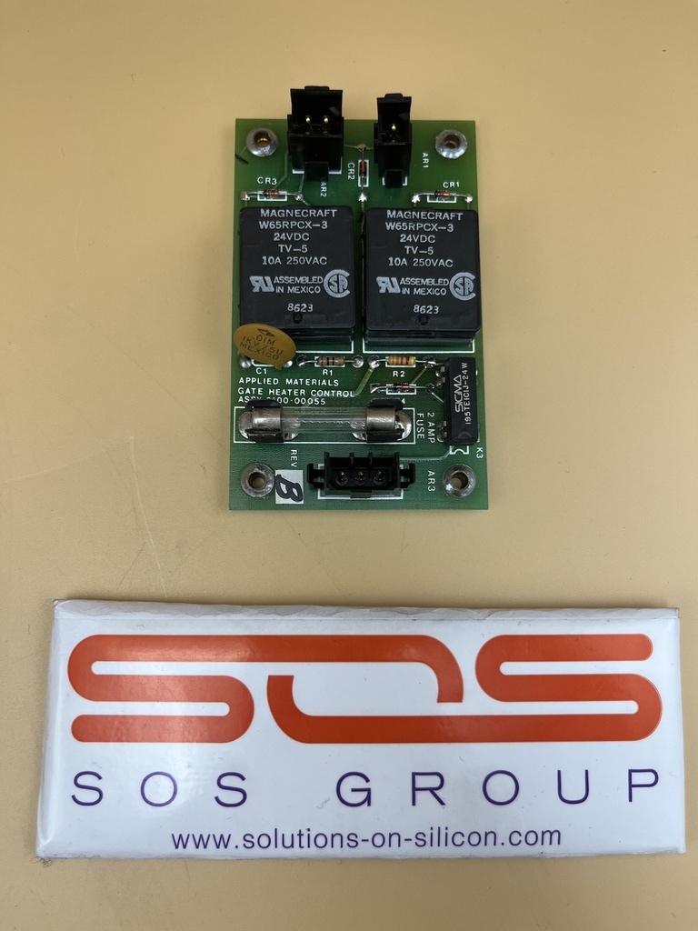 Applied Materials 0100-00055, PCB WPWB, Gate Heater Control, Rev. B