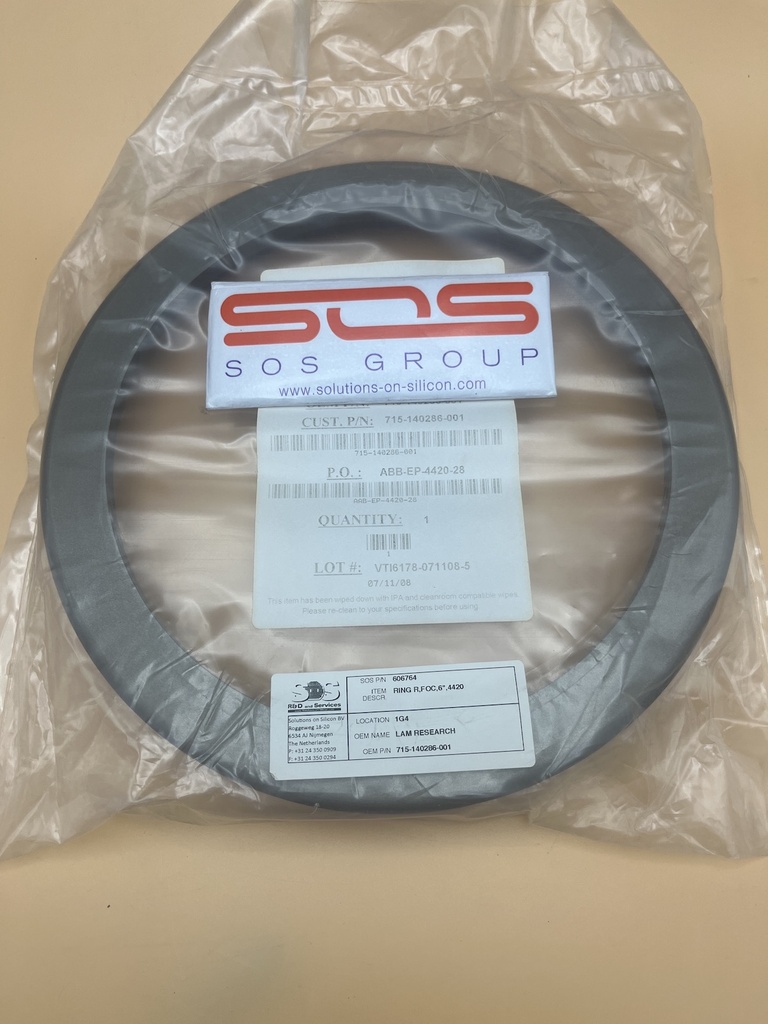 Lam Research 715-140286-001, Ring, Focus, 6", 4420