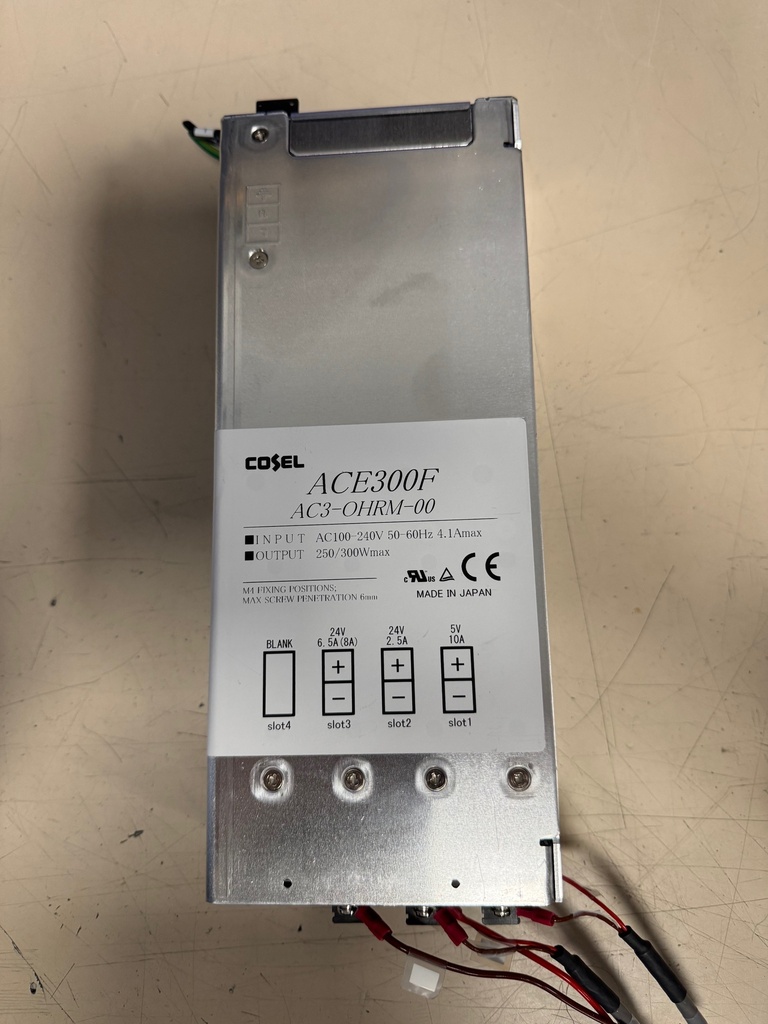 TEL Lithius / COSEL ACE300F AC3-OHRM-00 100-240VAC 50/60 Hz 4.1Amax 250/300Wmax (copy)