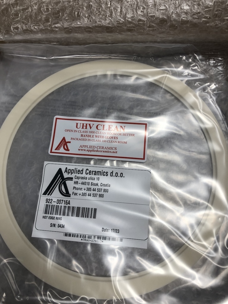 Applied Ceramics hot edge ring 922-00716A