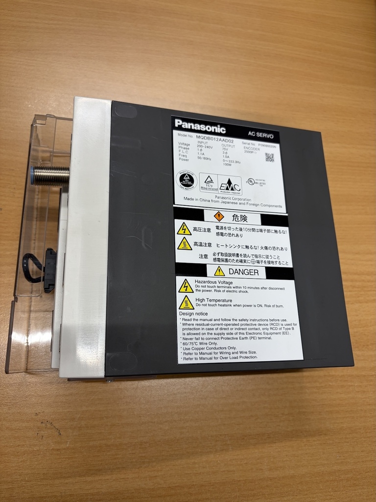 AMAT 0190-15328 Panasonic MQDB012AAD02 AC Servo Driver