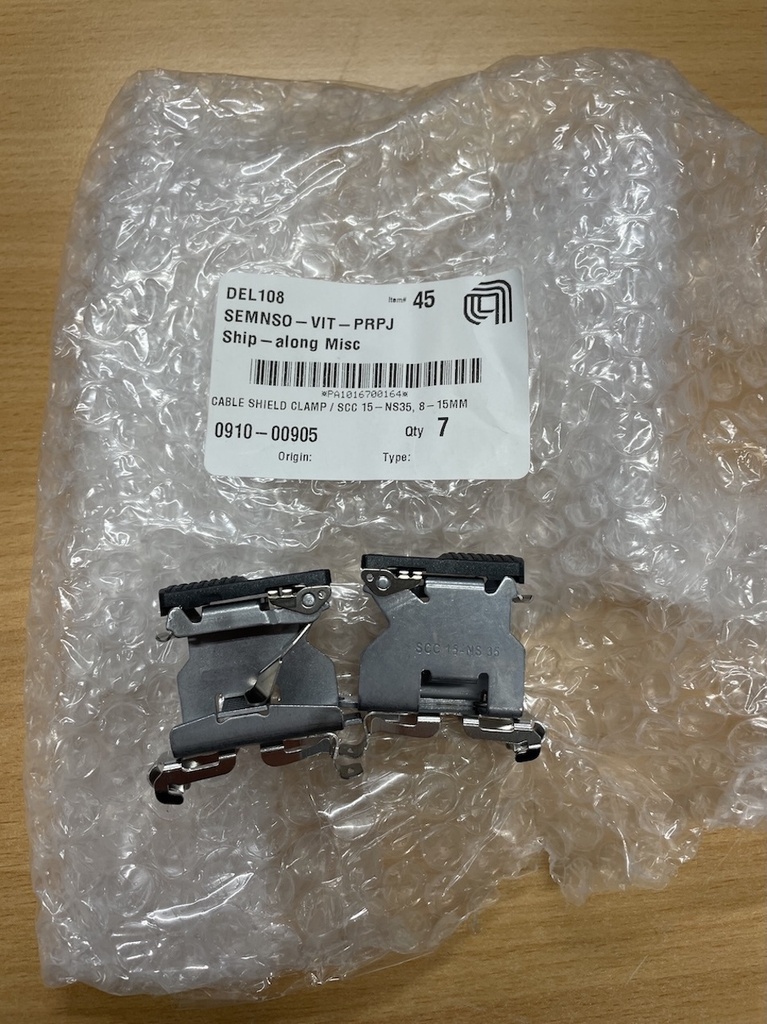 AMAT 0910-00905 CABLE SHIELD CLAMP/ SCC 15-NS35 8-15mm