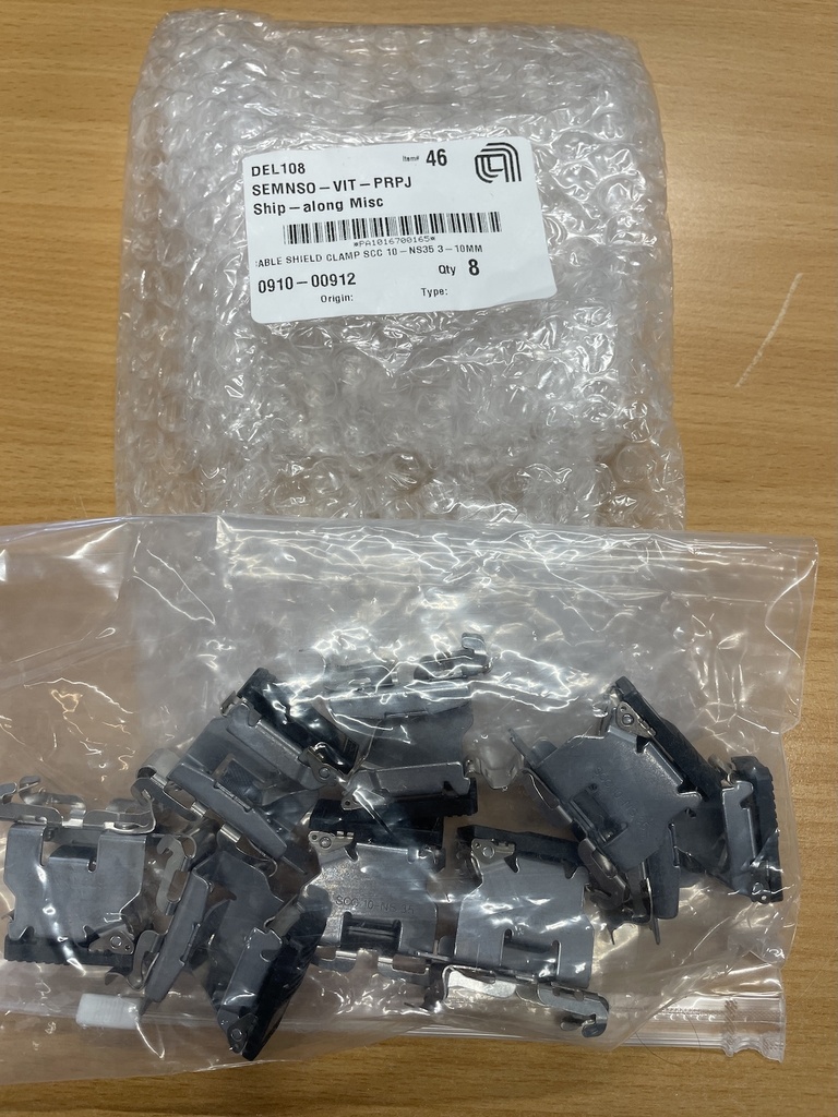AMAT 0910-00912 CABLE SHIELD CLAMP SCC 10-NS35 3-10mm LOT OF 8