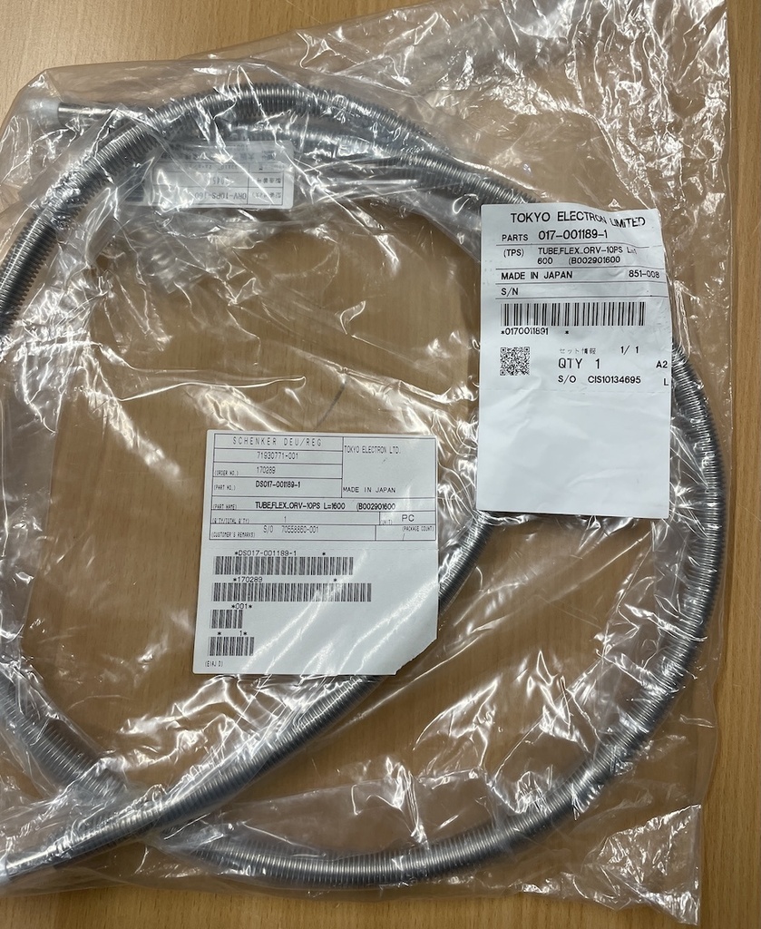 Tokyo Electron TEL 017-001189-1 Tube Flex