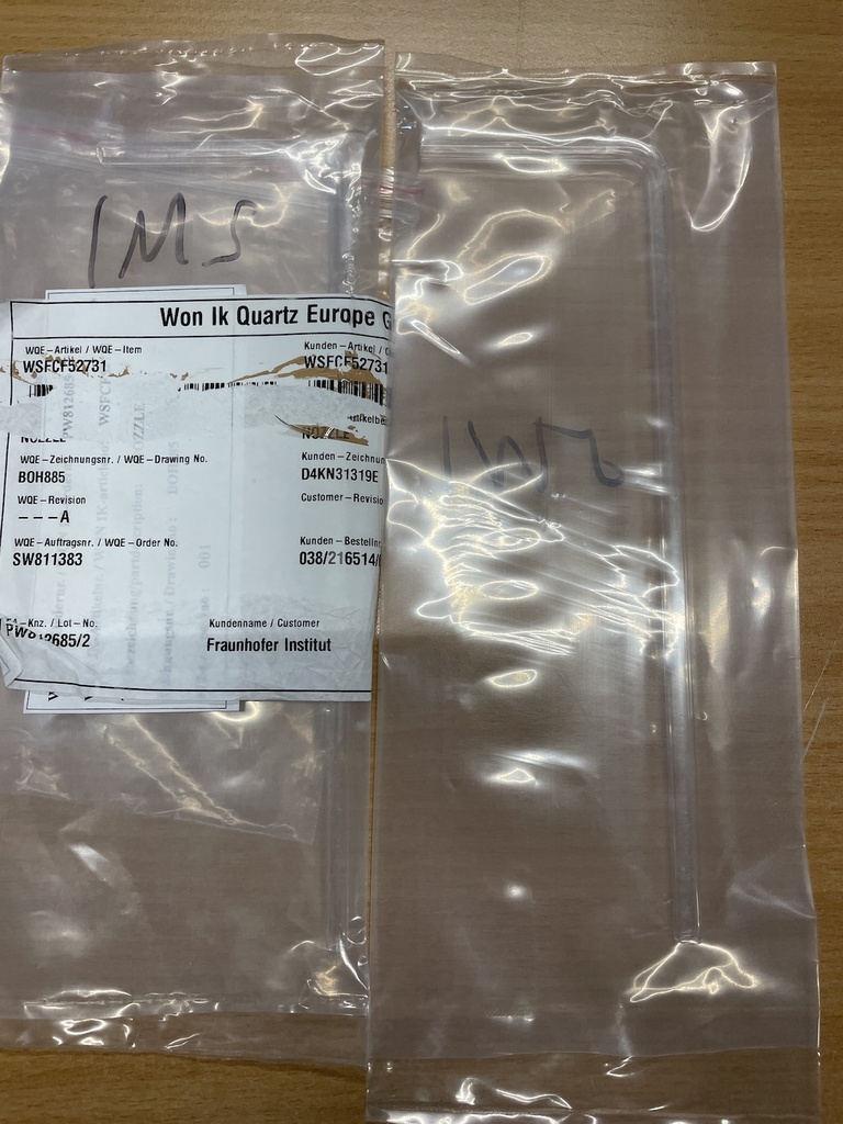 TEL TOKYO ELECTRON QUARTZ NOZZLE WSFCF52731