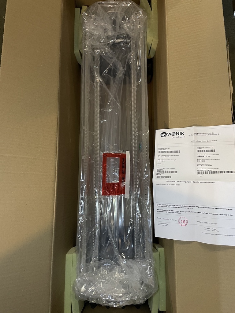 TOKYO ELECTRON WONIK QUARTZ BOAT TEL2/3 NEW