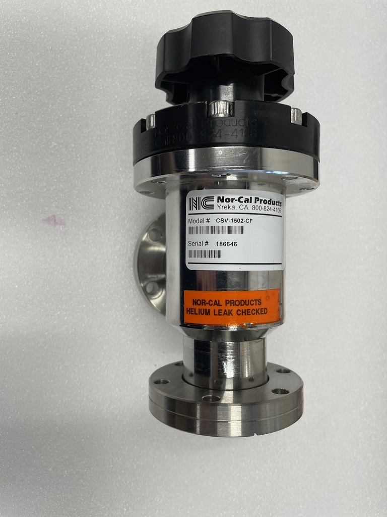 NOR-CAL CSV-1502-CF 2.75" OD CF FLANGE 1-1/2" MANUAL SEAL ANGLE VALVE ~ 2 3/4"