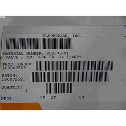 [202-73-01/501175] GALTEK VALVE,  N/O 3GEN 2W 1/4 1/4NPT