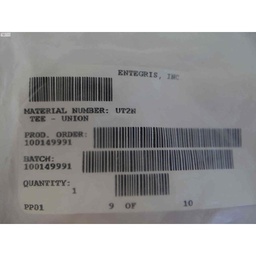 [UT2N/506178] Integral Ferrule Union Tee, 1/8" OD, PFA, Lot of 3