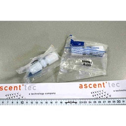 [SU4FN-1/100107] FLARETEK STRAIGHT ADAPTER, 1/4" FLARE TO 1/4" PFA, LOT OF 2